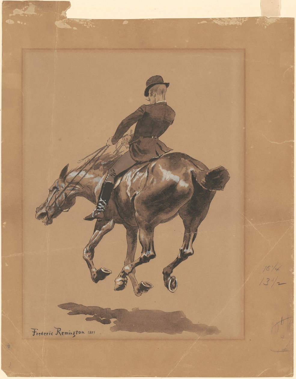 Sul sentiero delle briglie, Central Park, New York da Frederic Remington