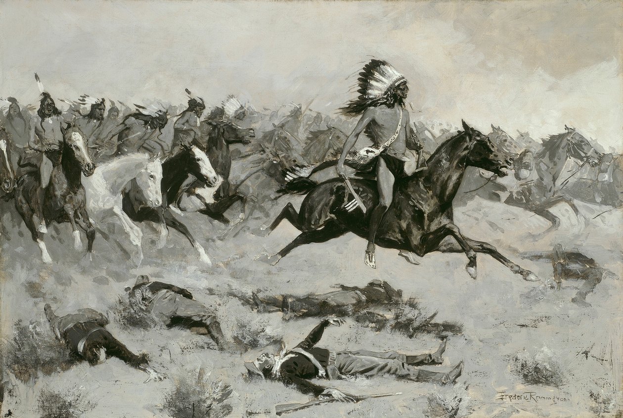 Lodges Rossi Impetuosi Attraversati dalla Linea da Frederic Remington
