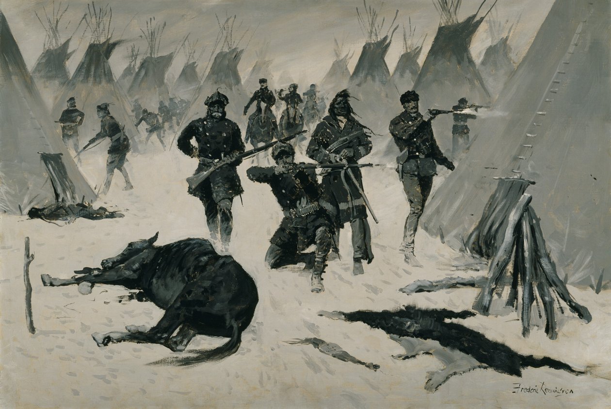 La sconfitta di Cavallo Pazzo da Frederic Remington
