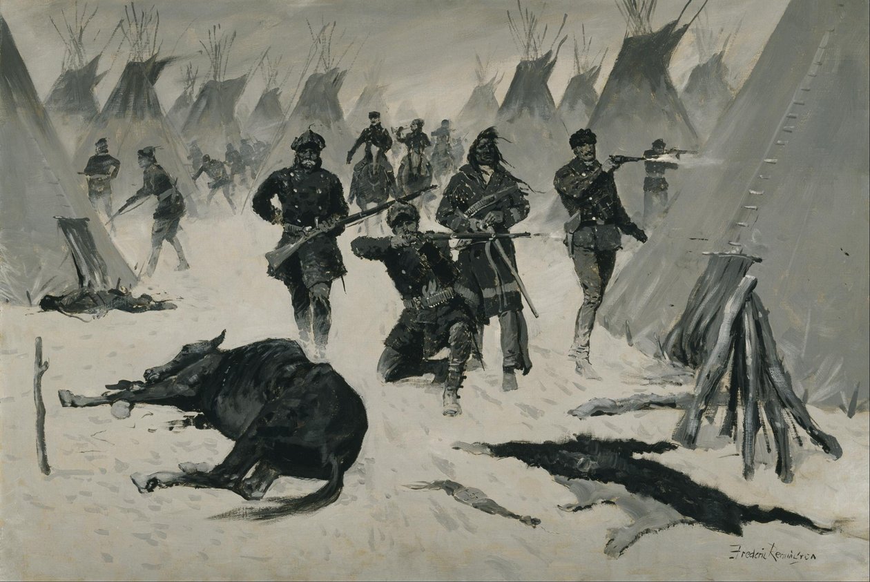 La sconfitta di Cavallo Pazzo da Frederic Remington