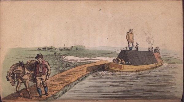 Il barcaiolo da Ackermanns World in Miniature da Frederic Shoberl