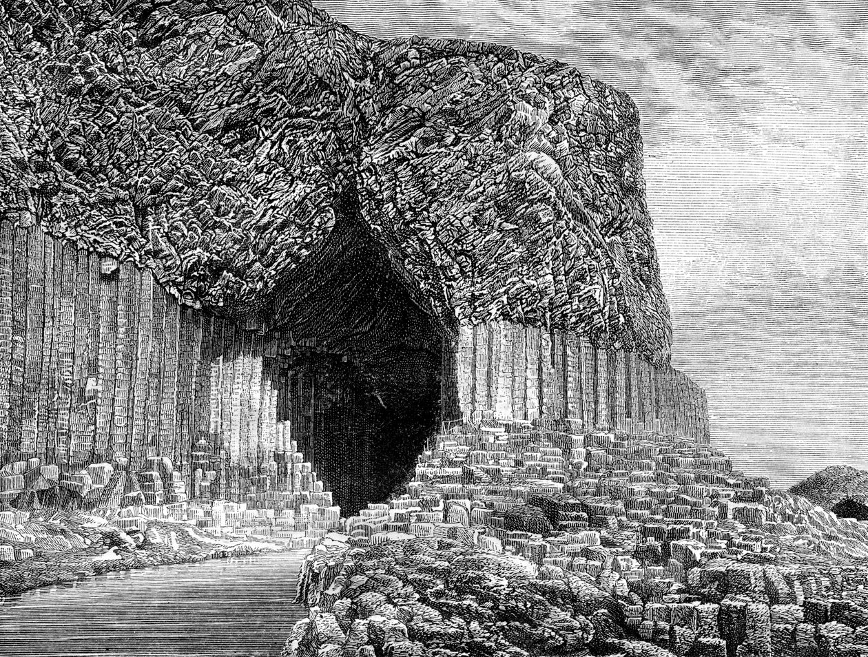 La grotta di Fingal, Isola di Staffa, Scozia da Frederic Sorrieu