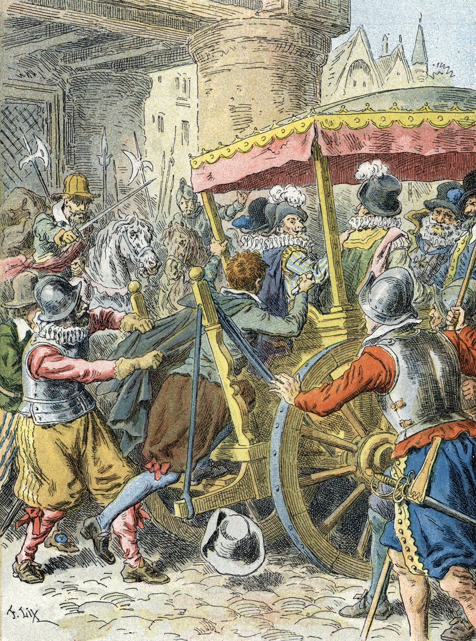 Assassinio di Re Enrico IV (1610) da Frederic Theodore (after) Lix