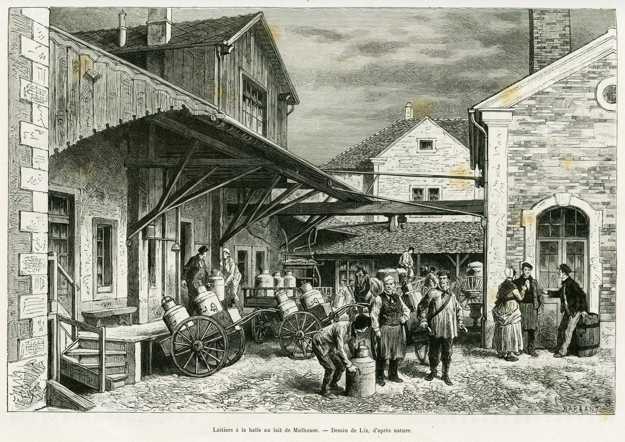 Caseificio alla Milk Hall di Mulhouse da Frederic Theodore Lix