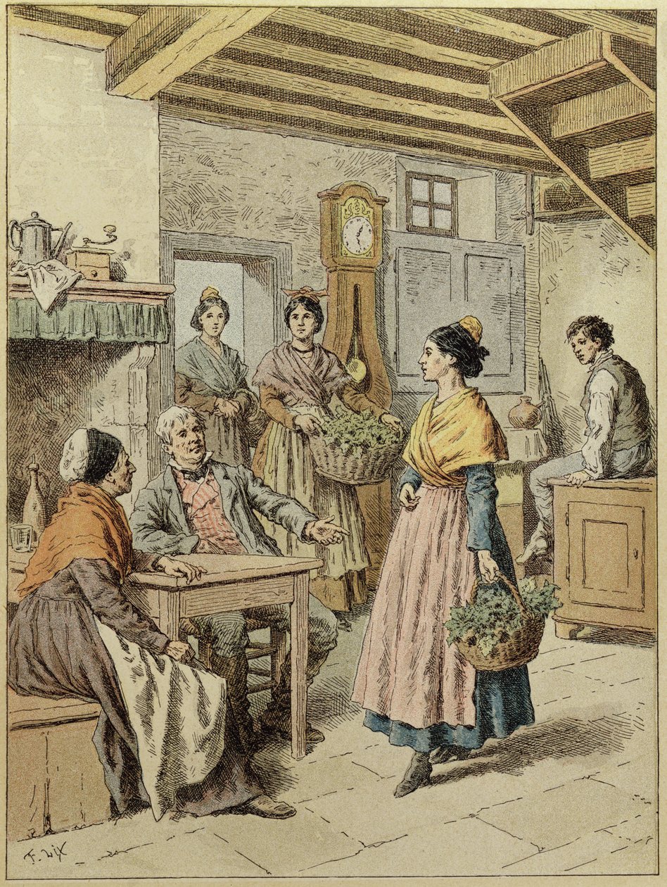 Interno di una fattoria in Provenza, 1901 da Frederic Theodore Lix