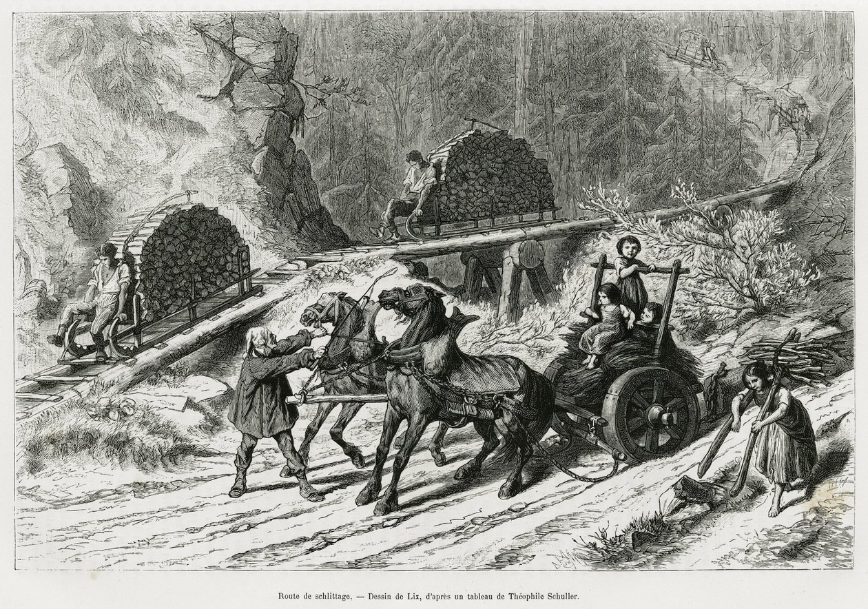 Strada di Schlittage da Frederic Theodore Lix
