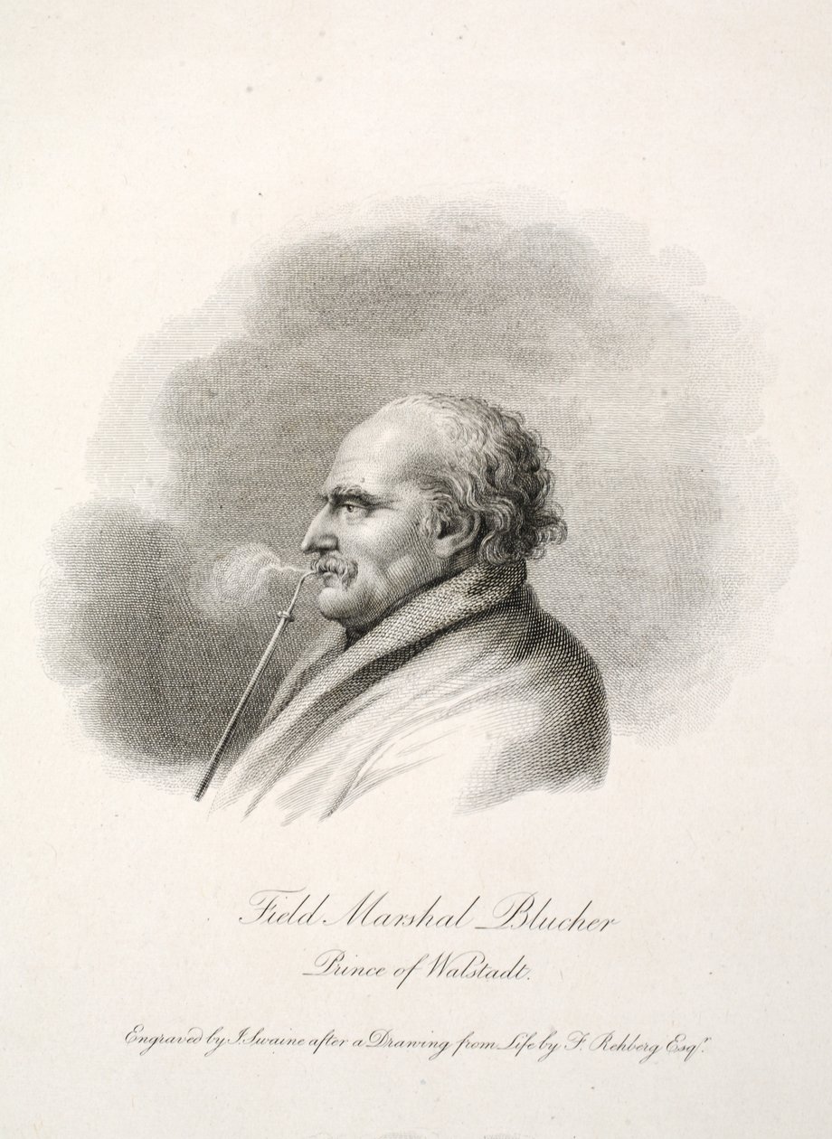 Feldmaresciallo Blucher, Principe di Walstadt, inc. J. Swaine, pub. J. Farrer, 1815 da Frederich Rehberg