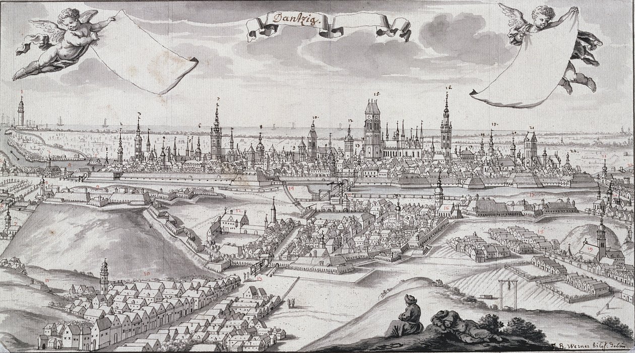 Panorama di Danzica da Frederich Wener