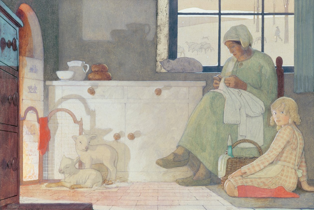 La madre adottiva, 1925 da Frederick Cayley Robinson