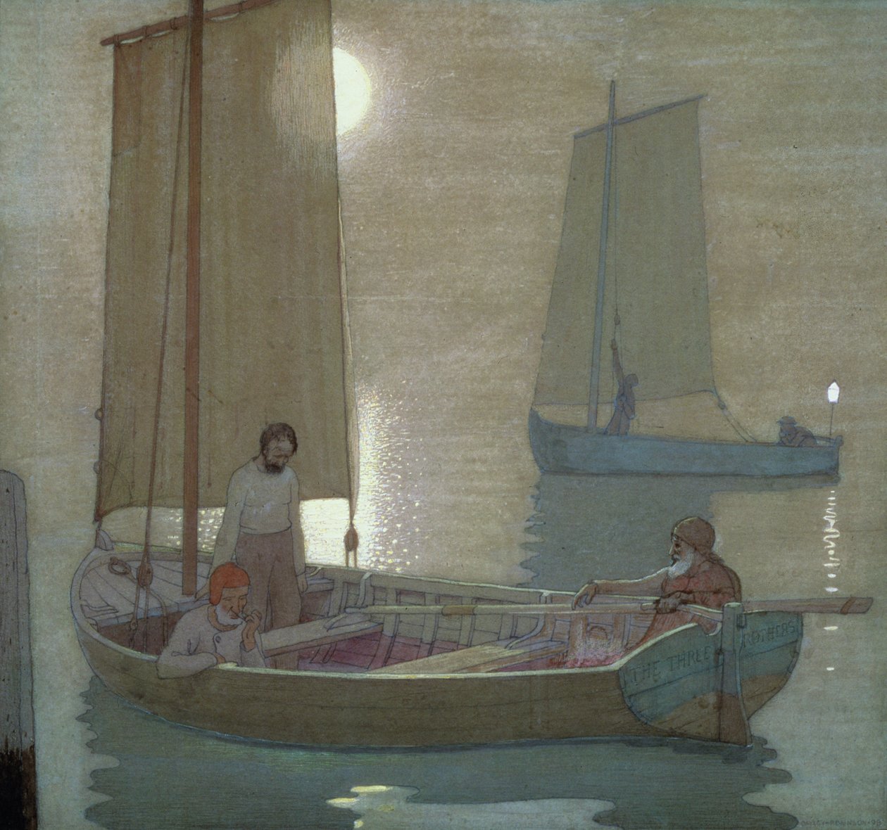 I tre fratelli, c.1897 da Frederick Cayley Robinson