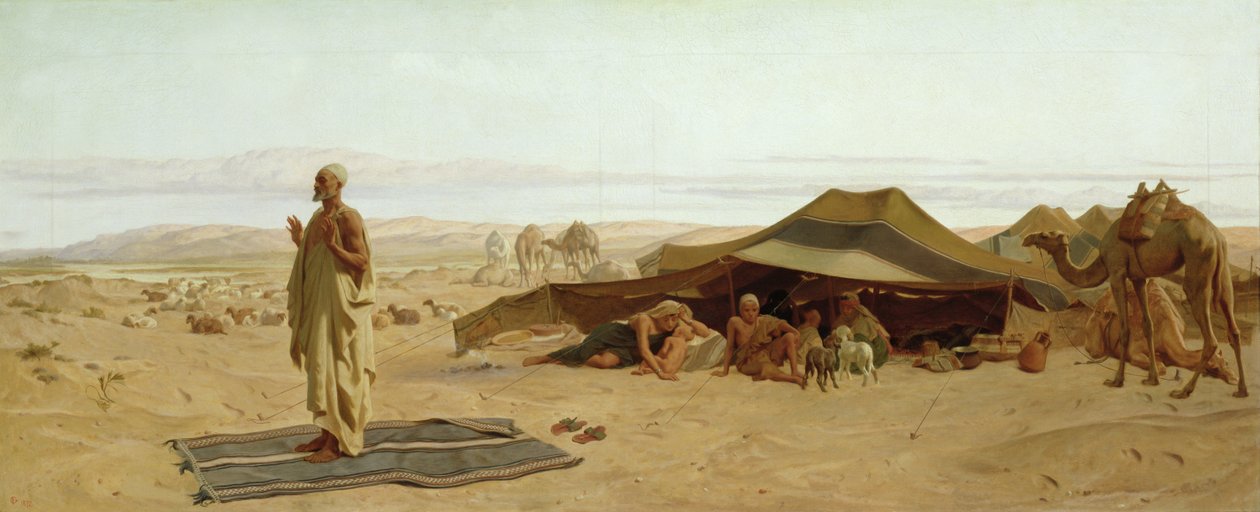 Preghiera serale in Occidente, 1872 da Frederick Goodall