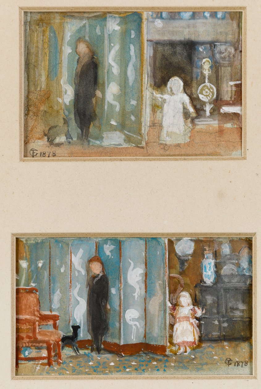Studi per un ritratto di Frederica con schermo, 1878 da Frederick Goodall