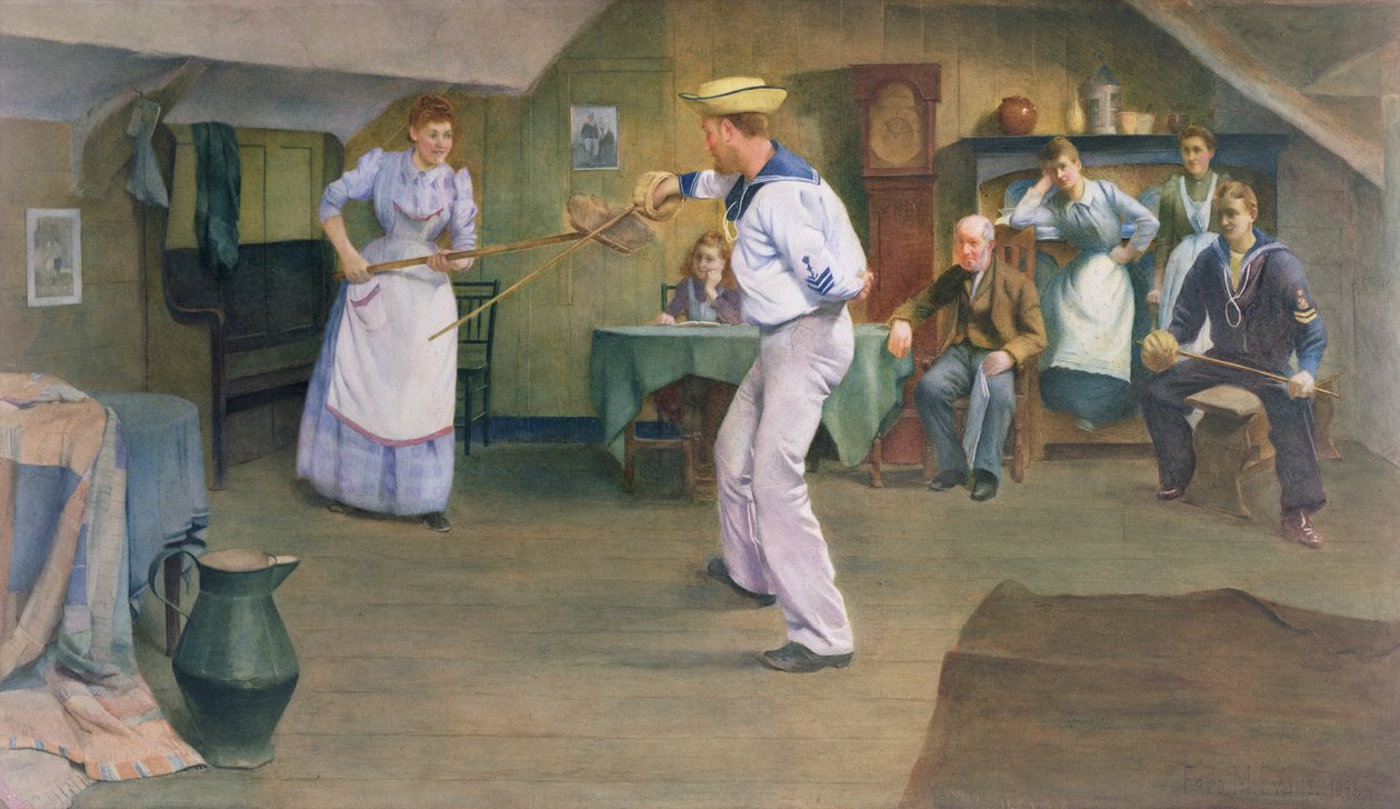 La lezione di scherma, 1893 da Frederick James McNamara Evans