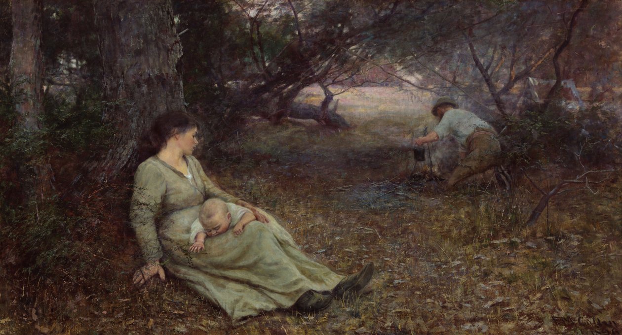 Sulla pista del wallaby da Frederick McCubbin