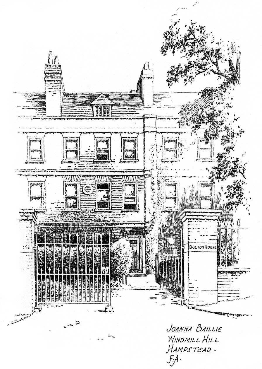 Casa di Joanna Baillie, Windmill Hill, Hampstead, Londra, 1912 da Frederick Adcock