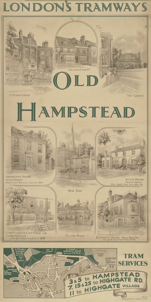 Vecchio Hampstead, Servizi Tram da Frederick Adcock