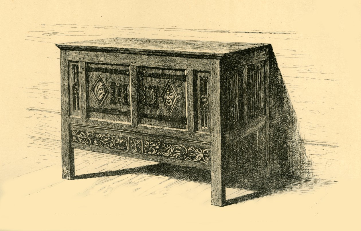 Cassapanca in quercia da Frederick Albert Slocombe
