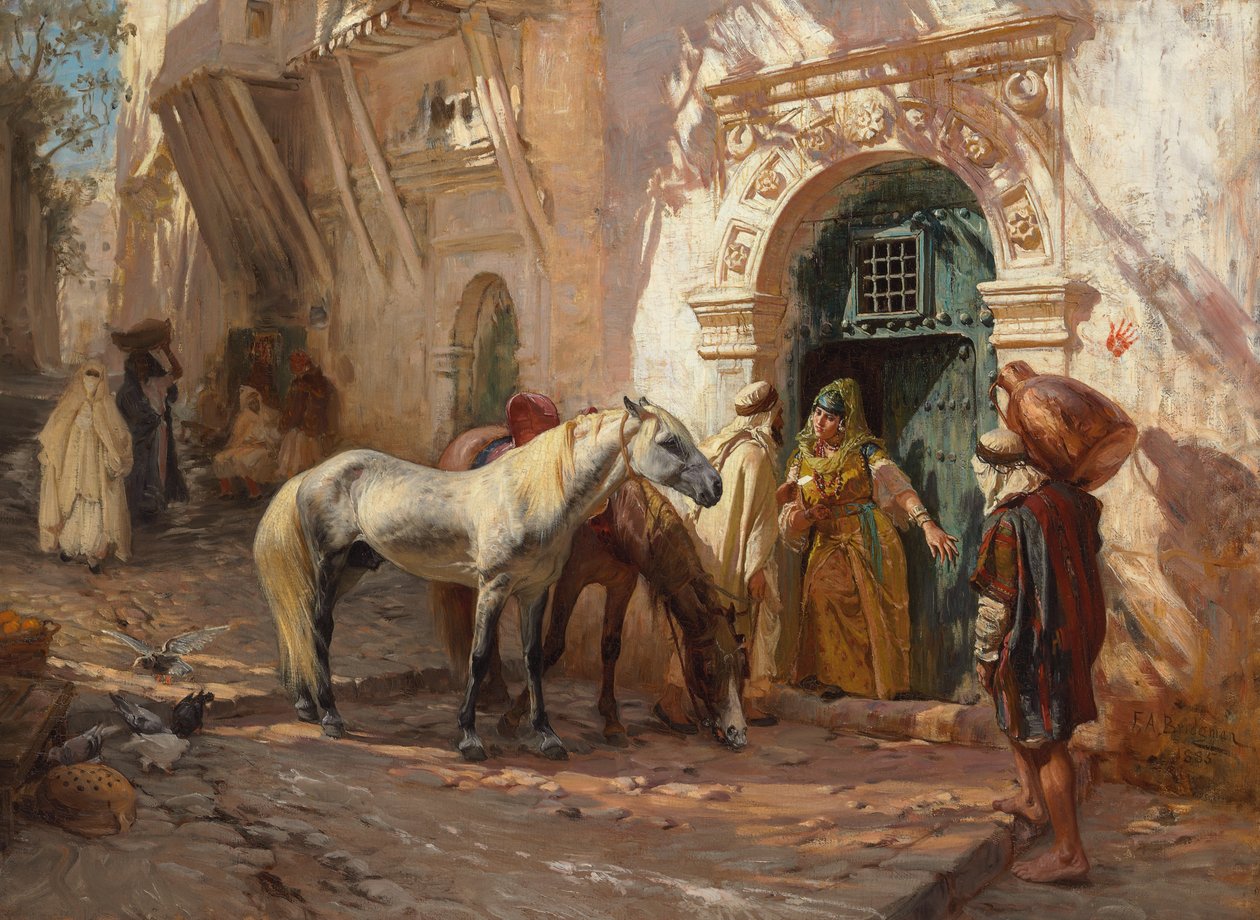 Una scena in Nord Africa; 1885 da Frederick Arthur Bridgman