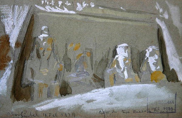 Quattro statue colossali di Ramesses II al Grande Tempio di Abu Simbel da Frederick Arthur Bridgman
