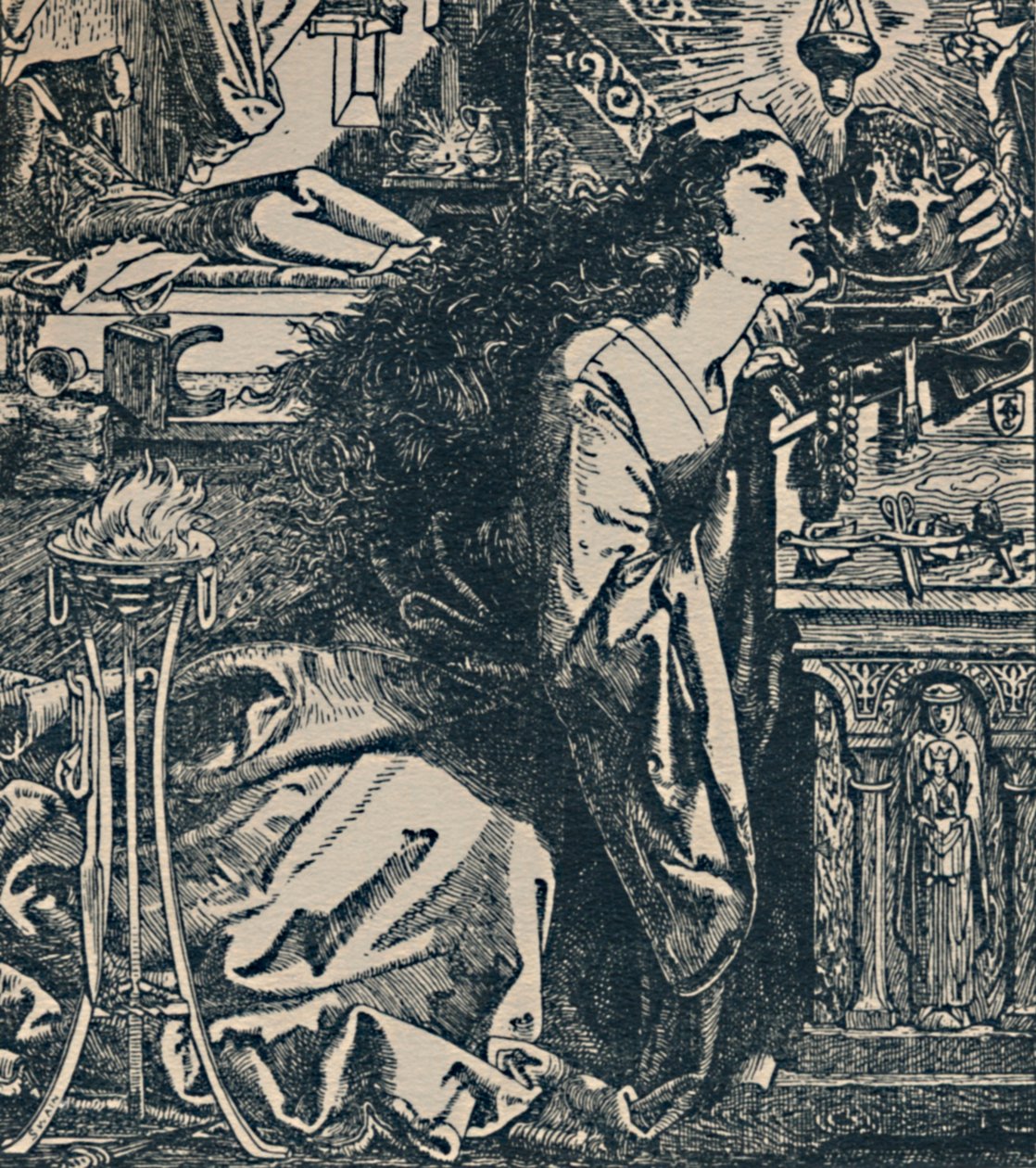 Rosamond, regina dei Longobardi, c. 1850-1900, 1923 da Frederick Augustus Sandys
