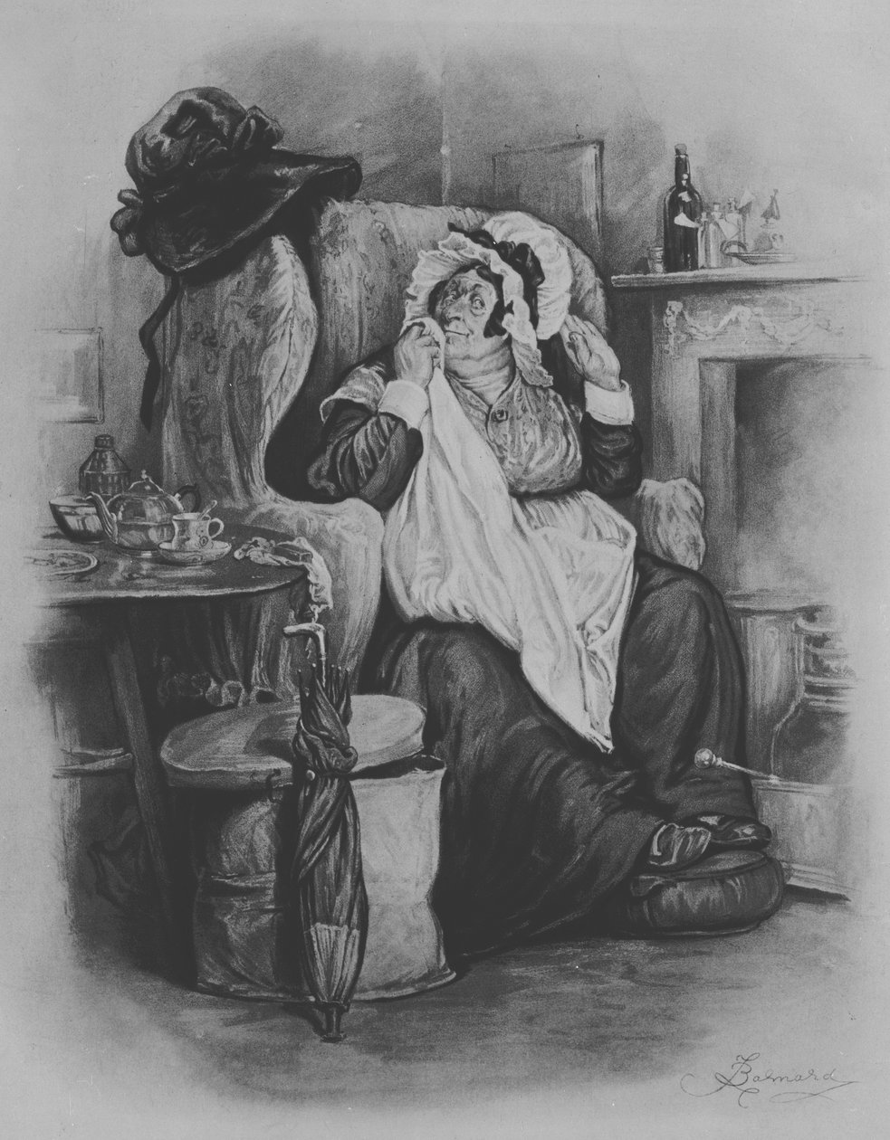 Sarah Gamp, 1880 da Frederick Barnard
