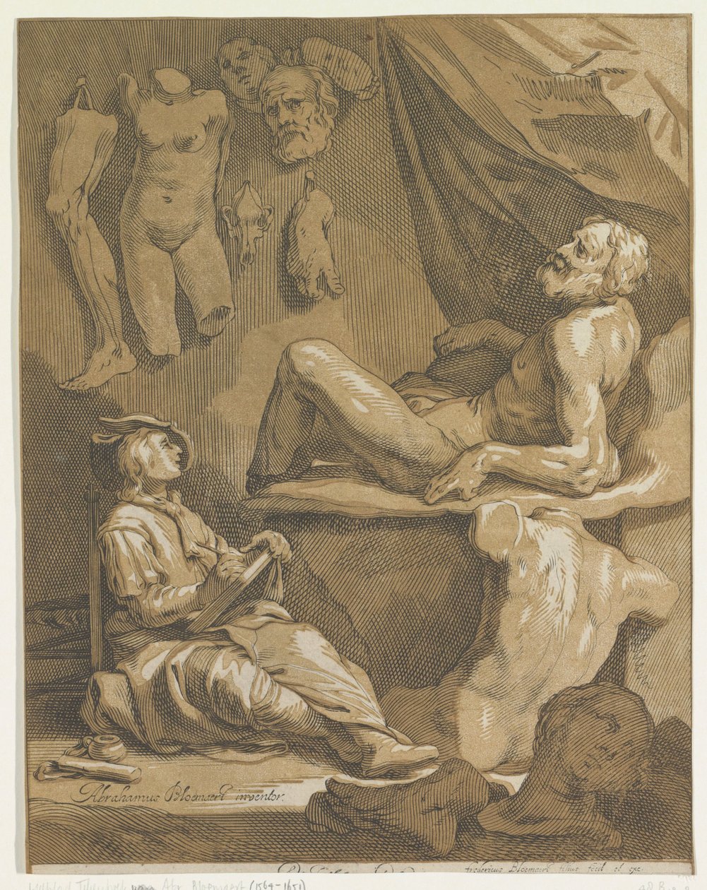 Pagina del titolo per: Abraham Bloemaert, Oorspronkelyk en vermaard konstryk tekenboek. Parte 1 da Frederick Bloemaert