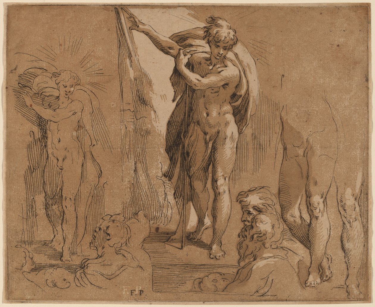 San Giovanni Battista da Frederick Bloemaert after Parmigianino