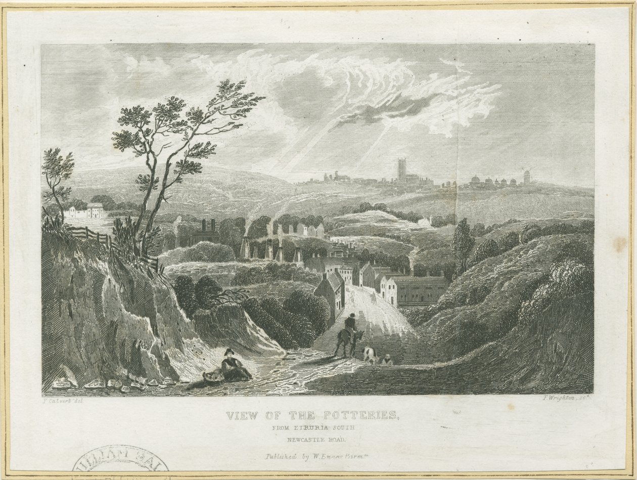 Burslem - Vista delle Fabbriche di Ceramica da Frederick Calvert