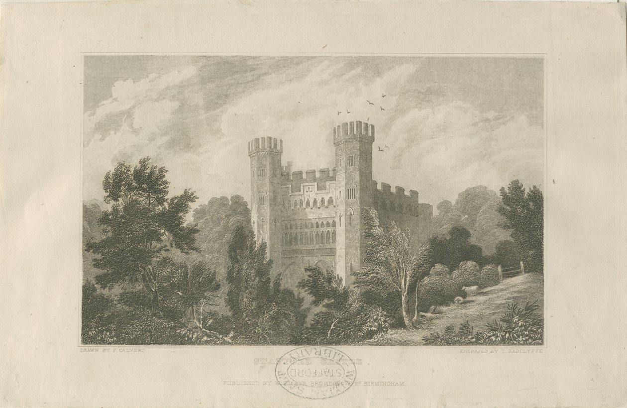 Chiesa del Castello - Castello di Stafford (incisione) da Frederick Calvert
