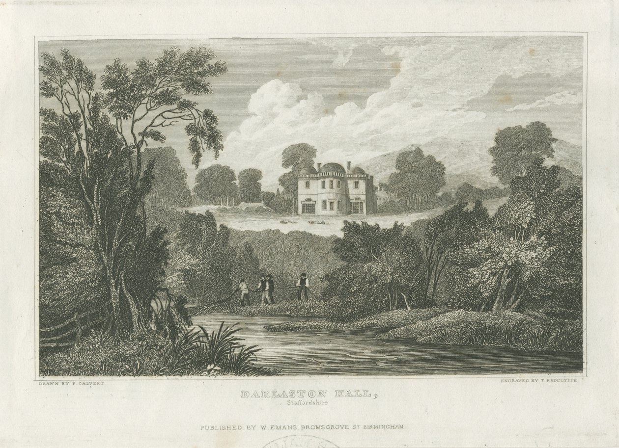 Darlaston Hall: incisione da Frederick Calvert