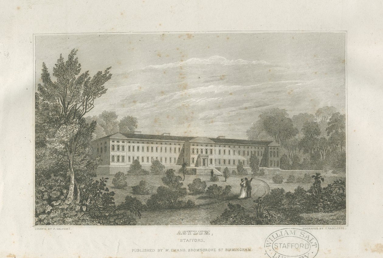 Stafford - Manicomio: incisione, nd [c 1830] da Frederick Calvert