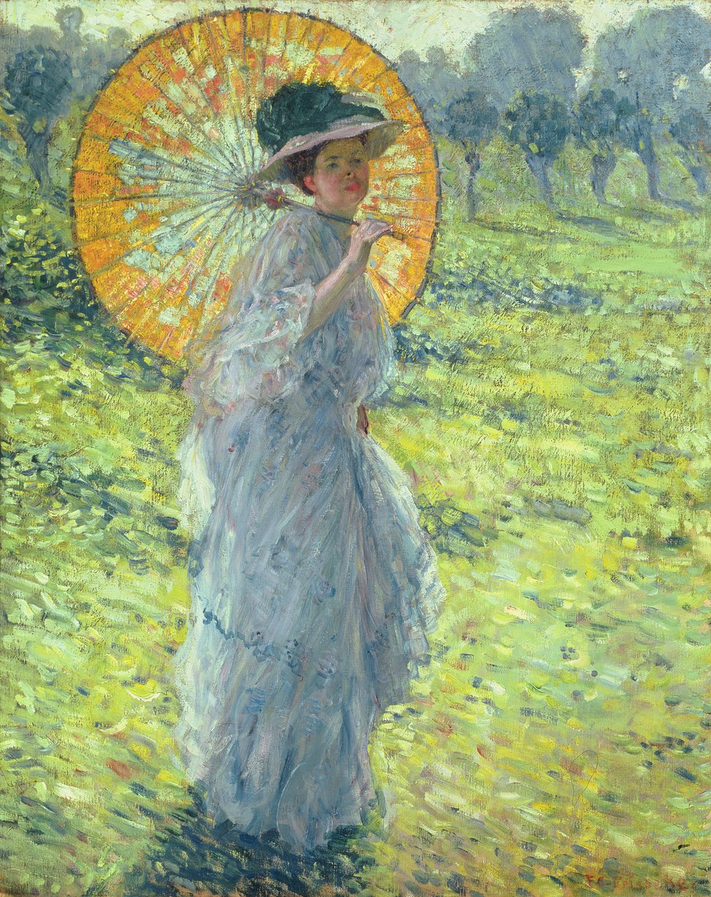 Donna con parasole, c. 1906 da Frederick Carl Frieseke