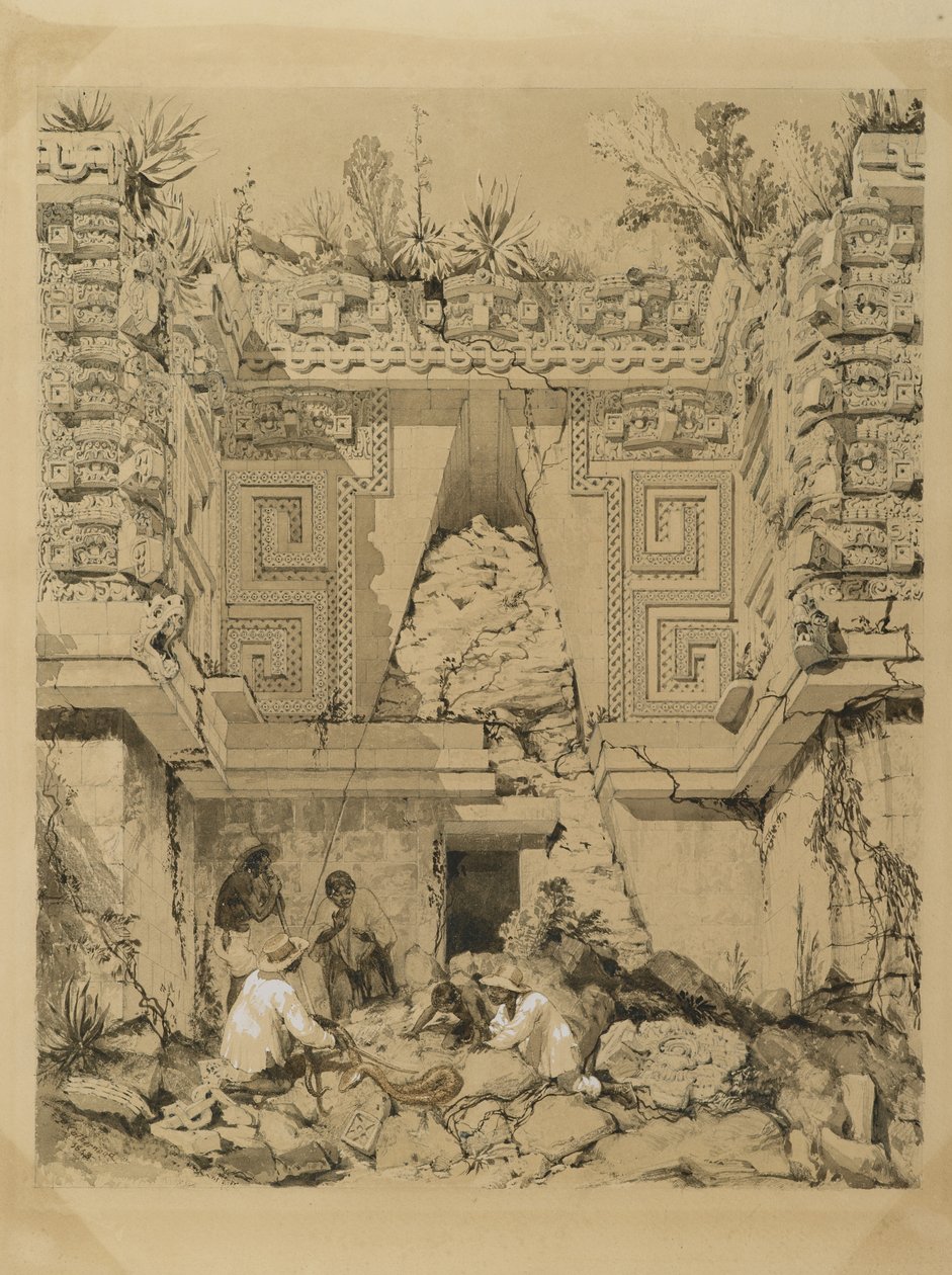 Arco, Casa del Gobernador, Uxmel, Yucatan, 1843 da Frederick Catherwood