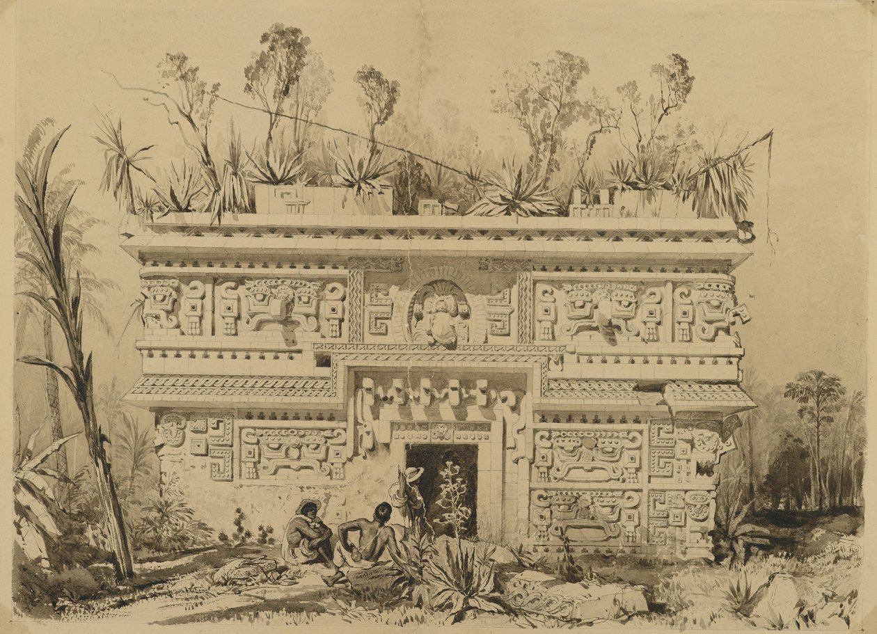 Las Monjas, Chichen Itza, Yucatan, 1843 da Frederick Catherwood