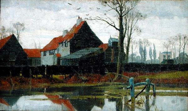 Edifici agricoli, c.1889 da Frederick Cayley Robinson