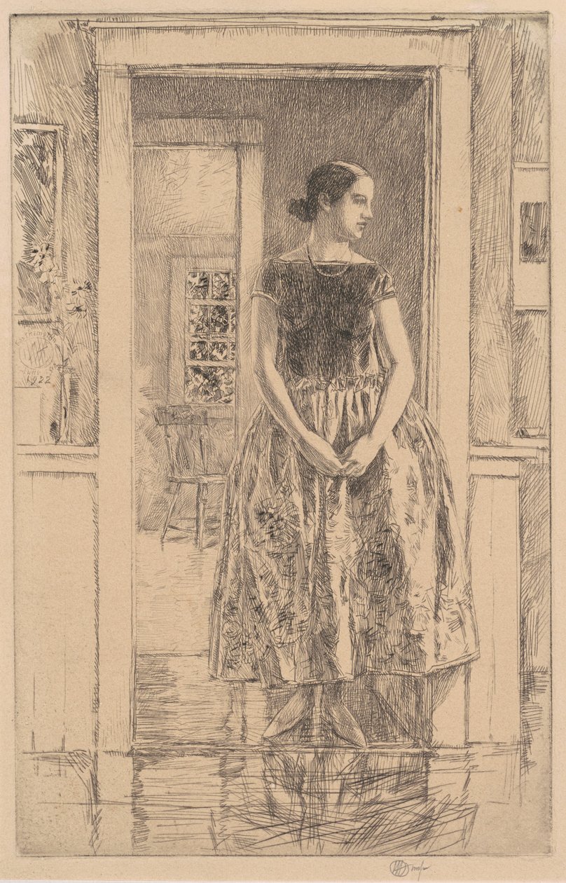 Ragazza in un abito moderno, 1922 da Frederick Childe Hassam