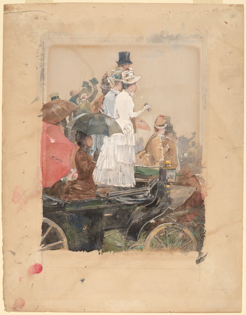 Spettatori al Gran Premio, 1888 da Frederick Childe Hassam