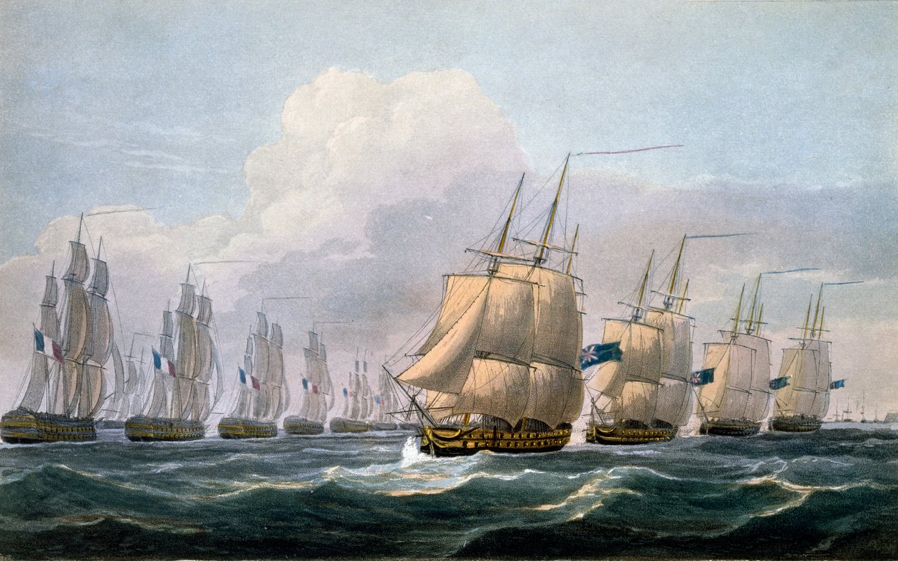 Capitano Beresford sulla HMS Theseus che guida il suo squadrone di navi da 