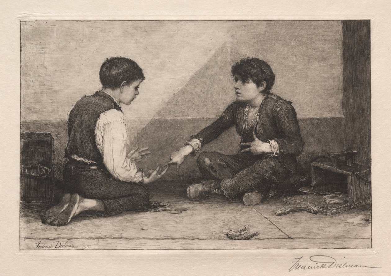 I giocatori di Mora, 1883 da Frederick Dielman