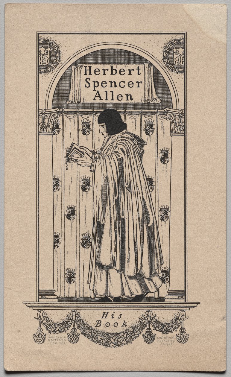 Ex Libris: Herbert Spencer Allen da Frederick Garrison Hall