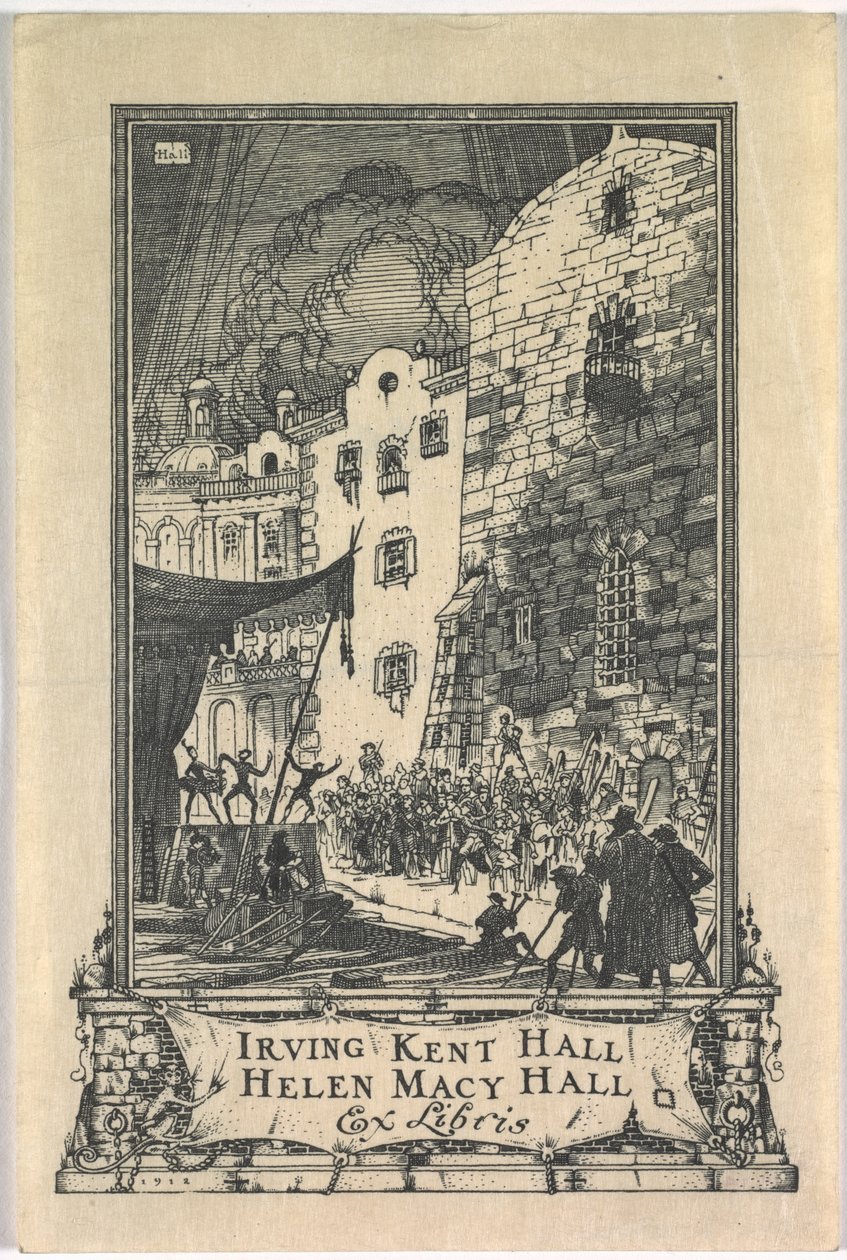 Ex Libris: Irving Kent Hall e Mary Kent Hall da Frederick Garrison Hall
