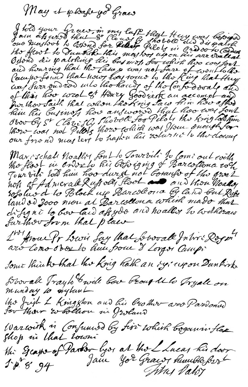 Lettera di Titus Oates al Duca di Bolton, 1694 da Frederick George Netherclift