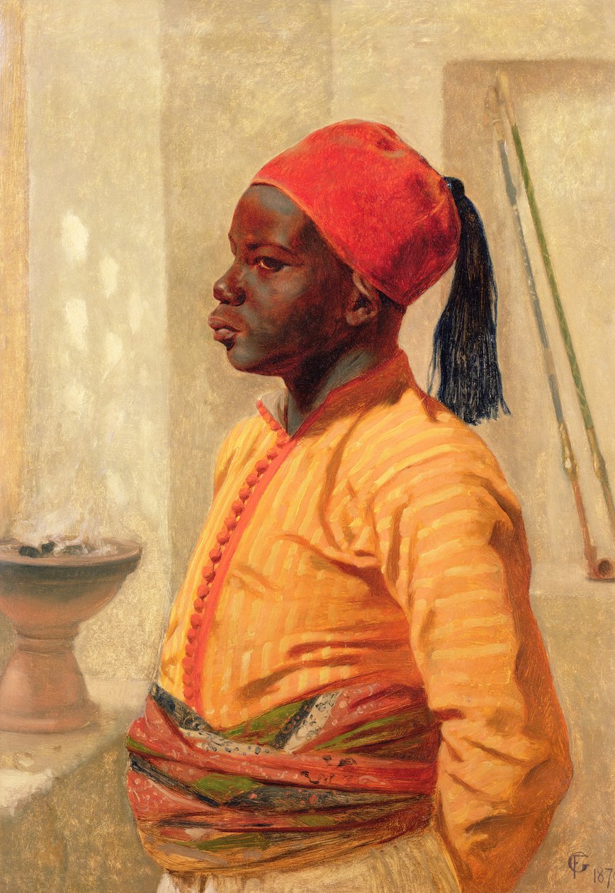 Ritratto a mezzo busto di un ragazzo arabo da Frederick Goodall