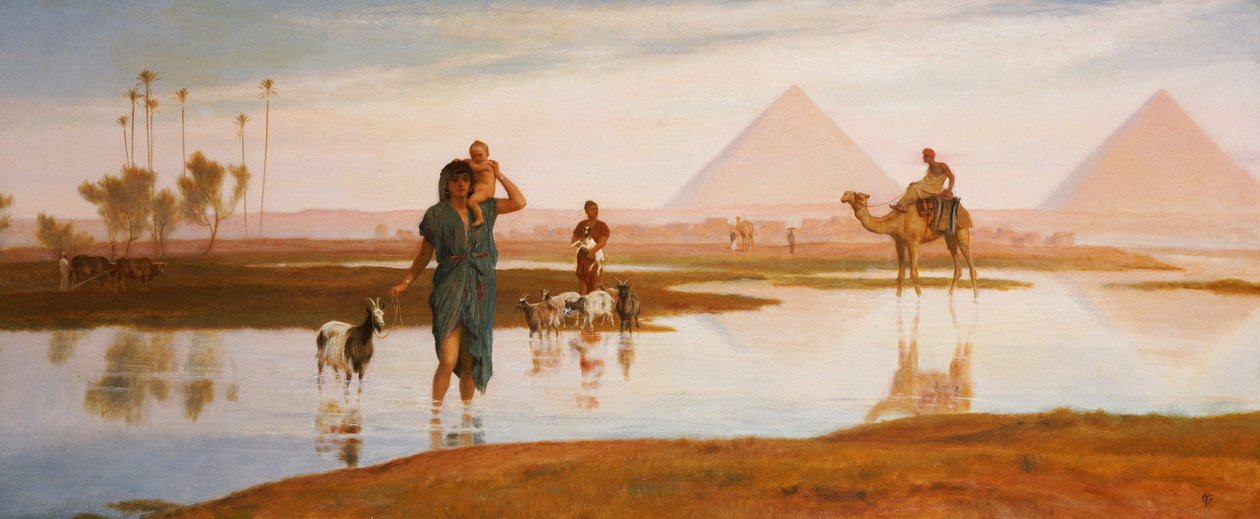 Straripamento del Nilo, con le piramidi da Frederick Goodall