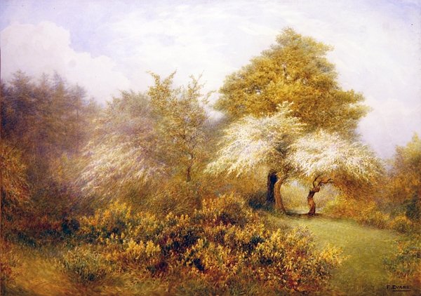Primavera a Epping vicino a Buckhurst Hill da Frederick Henry Evans
