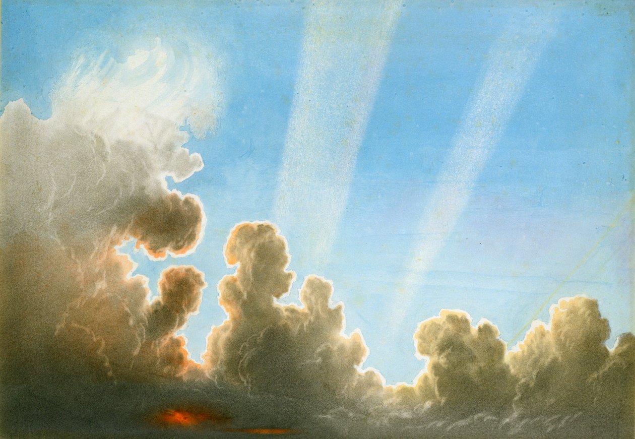 Temporale che passa sopra la Black Country, tramonto da Frederick Joseph Butler Lines