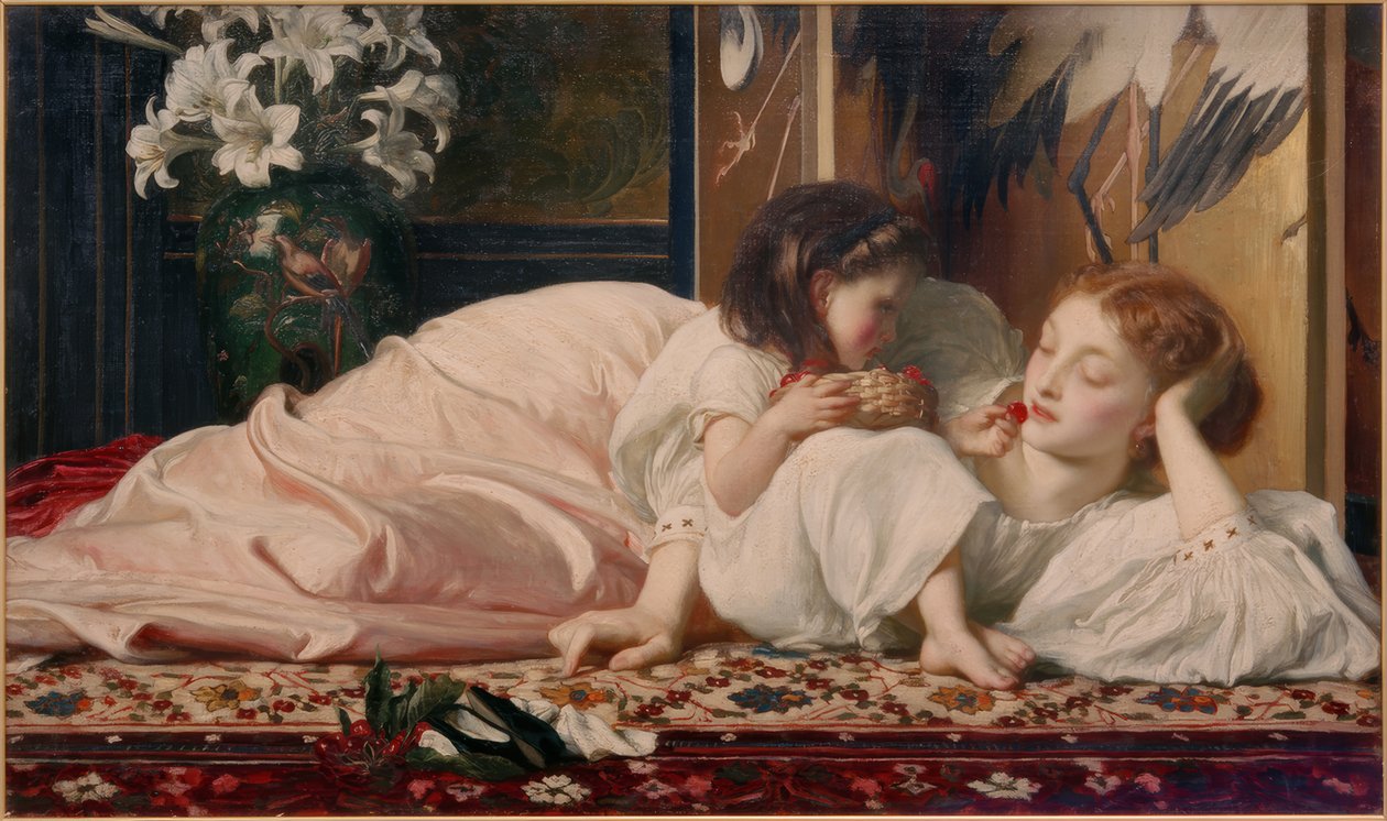 Madre con bambino (ciliegie) da Frederick Lord Leighton
