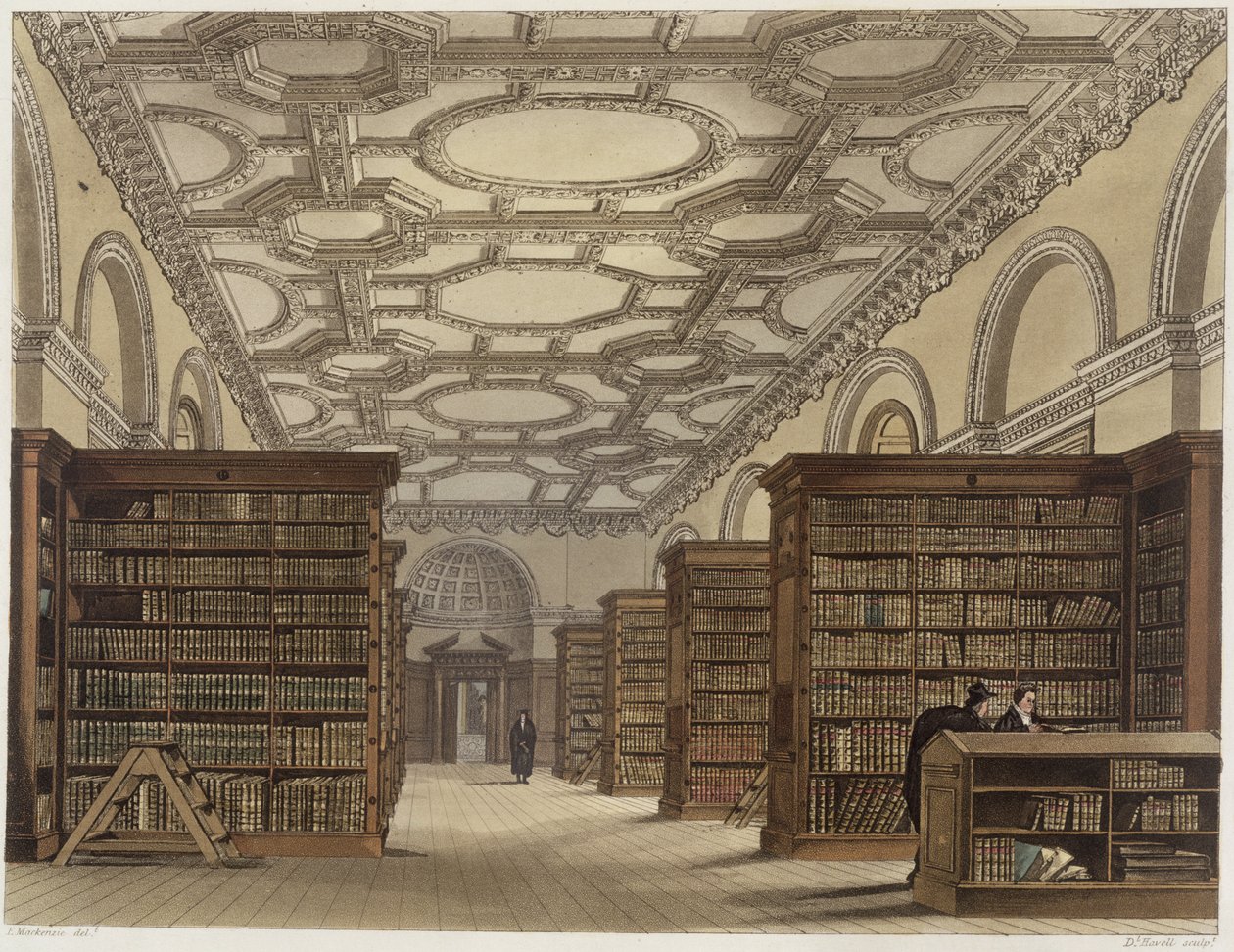 Interno della Biblioteca Pubblica, Cambridge, da 