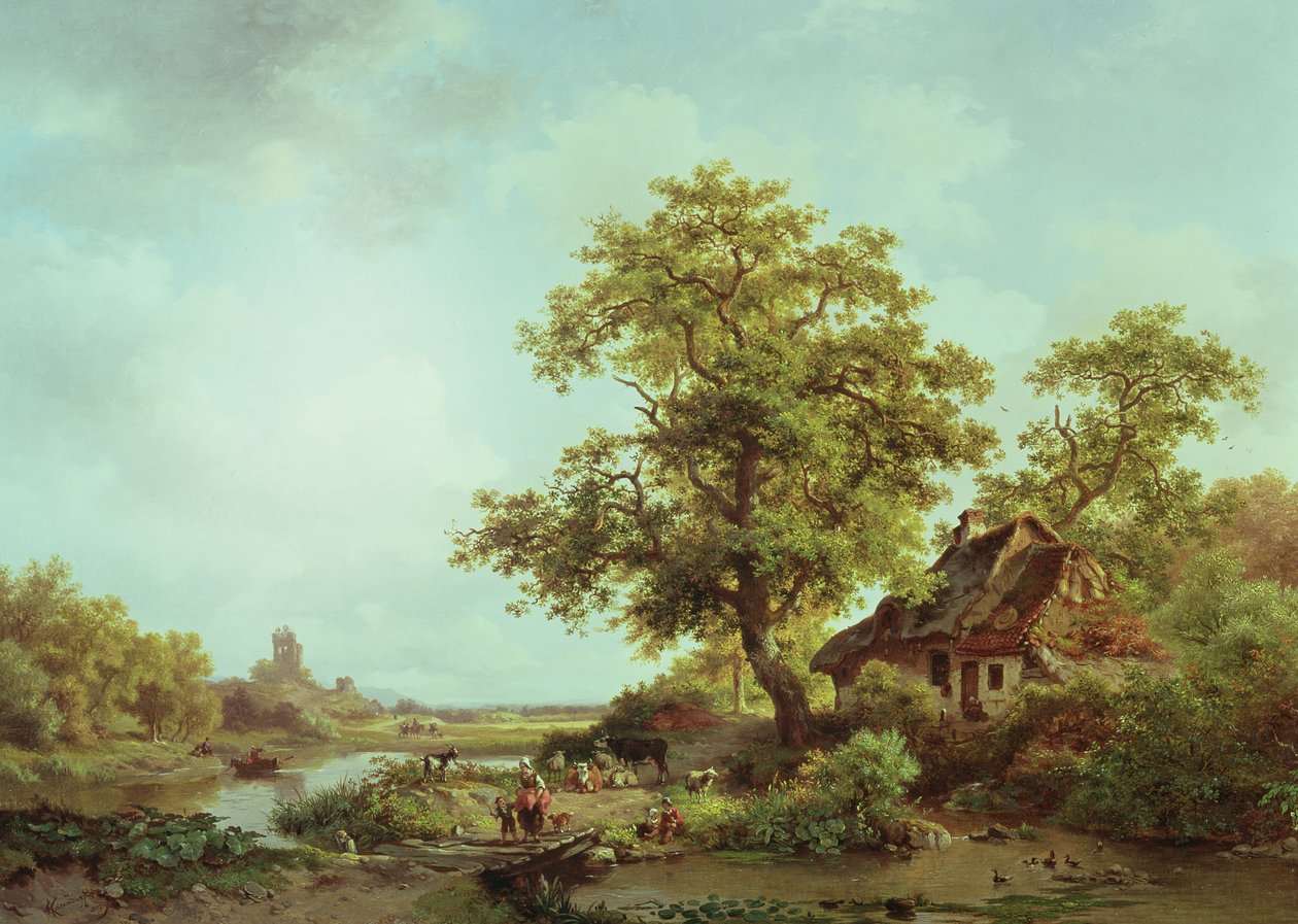 Paesaggio boscoso da Frederick Marianus Kruseman