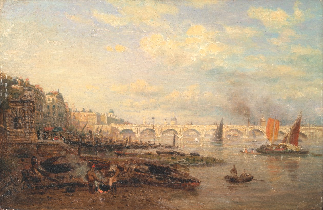 Il Tamigi e il ponte di Waterloo dalla Somerset House da Frederick Nash